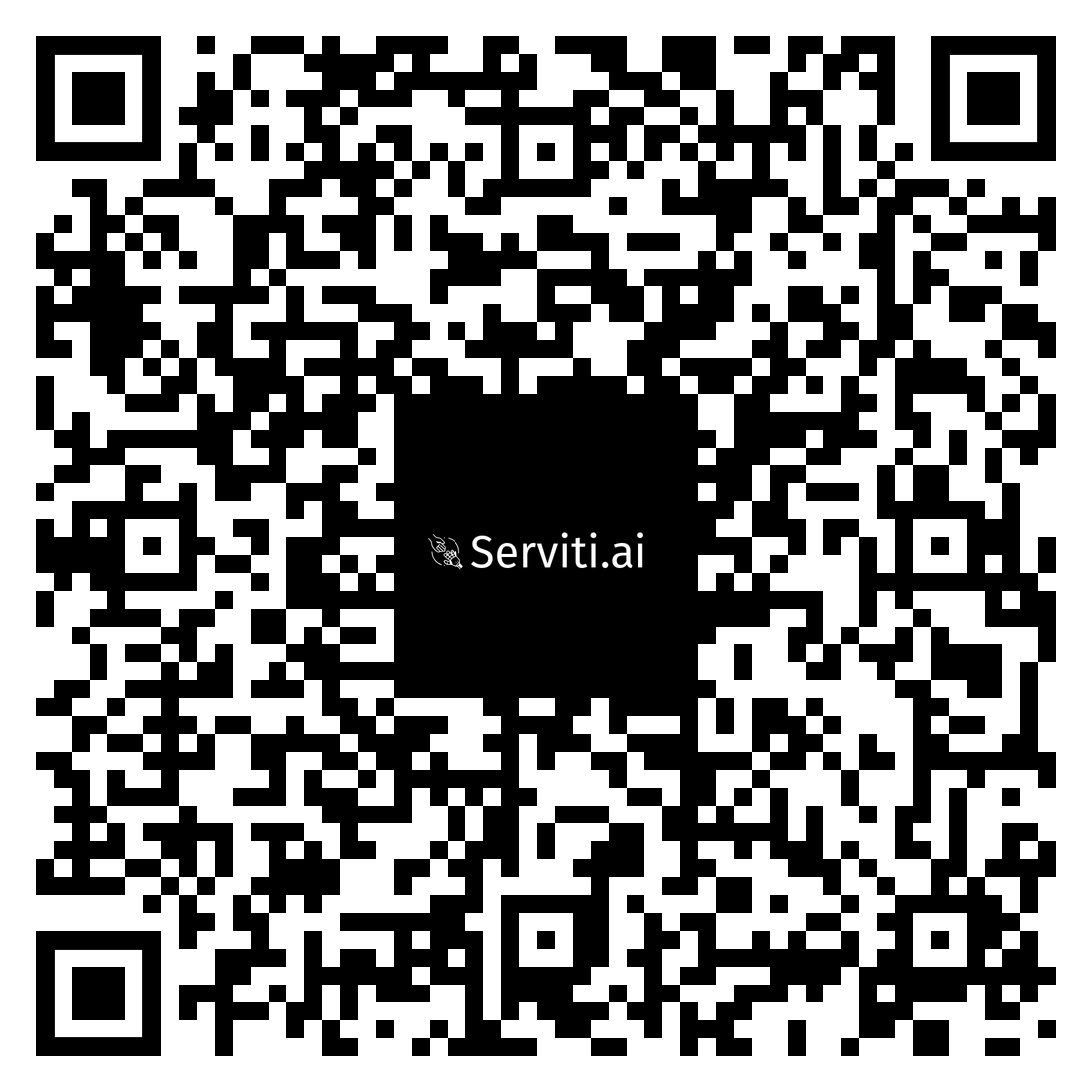 Scan to start a Serviti AI demo conversation